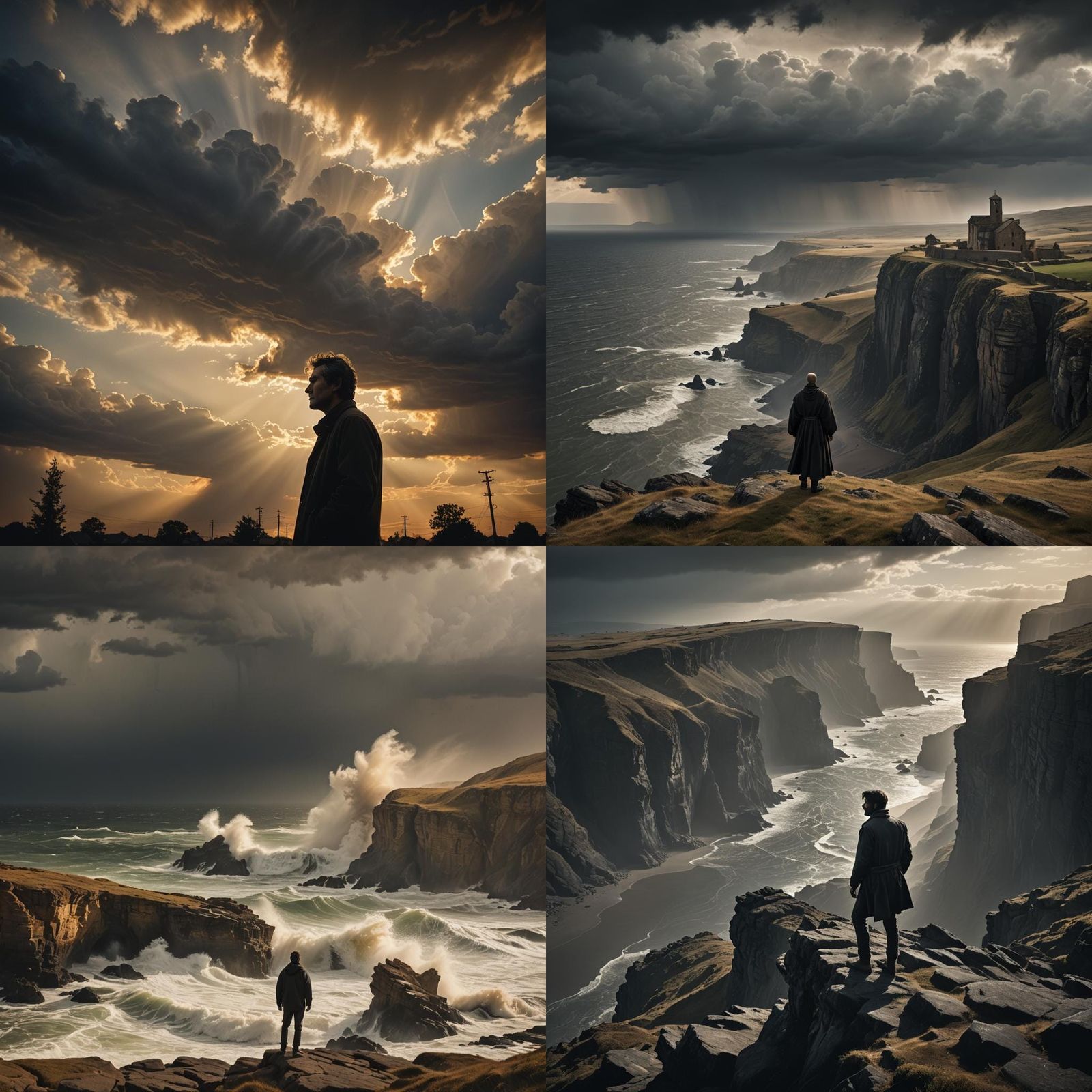 Cinematic Film Still of a Man with Film Grain