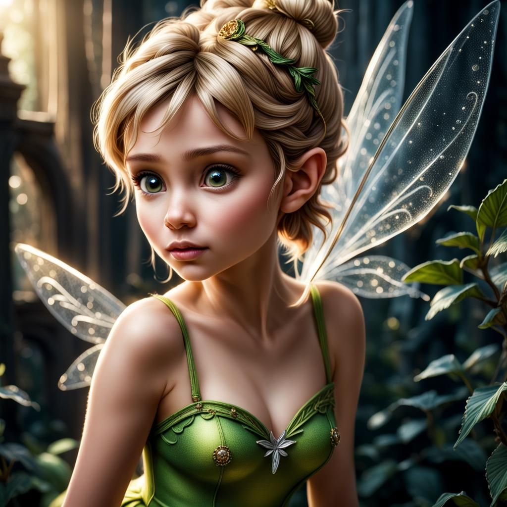 Hyperrealistic Tinkerbell with Intricate Details