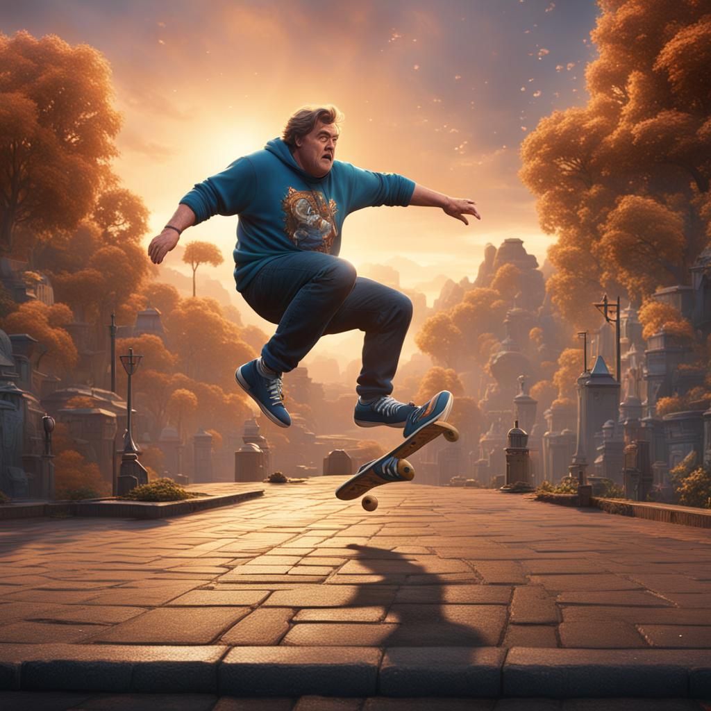 John Candy Kickflip in Detailed Matte Painting