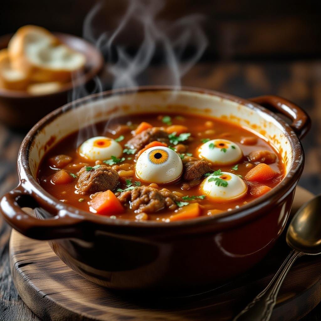 Authentic Hungarian Eyeball Goulash Still Life