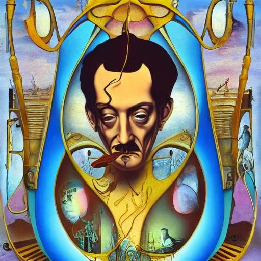 Cosmic Art Nouveau in Surrealist Style