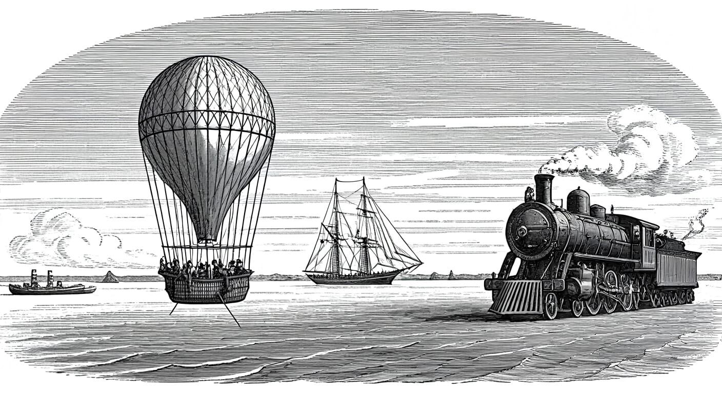 Phileas Fogg's Journey: A Classic Engraving