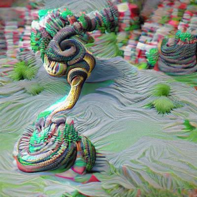 Colossal Snake God in 3D