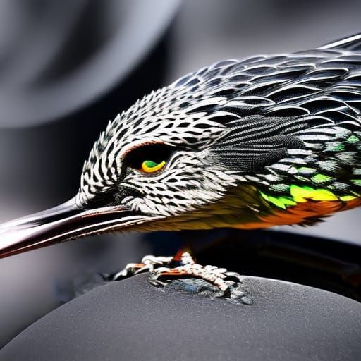 Hyperrealistic Roadrunner in Intense Lighting