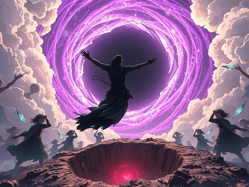 Black Hole Abyss: Sci-Fi Fantasy in Anime-Inspired 3D