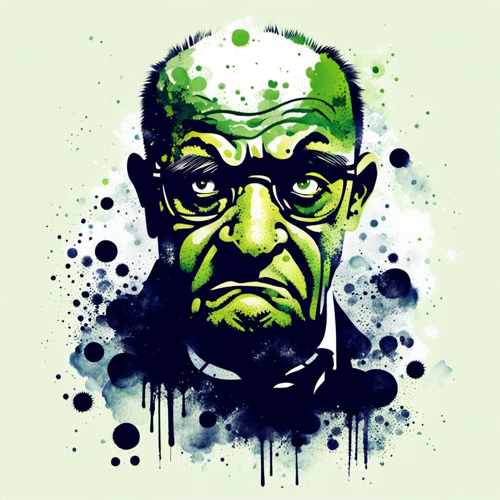 Living With Disgust of Oneself: AI Generated Concept