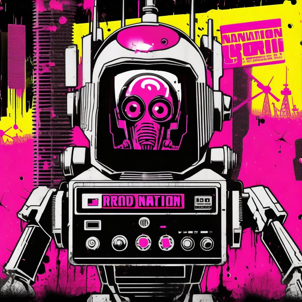 Droid Nation USSR Recruitment Poster in Grunge Style