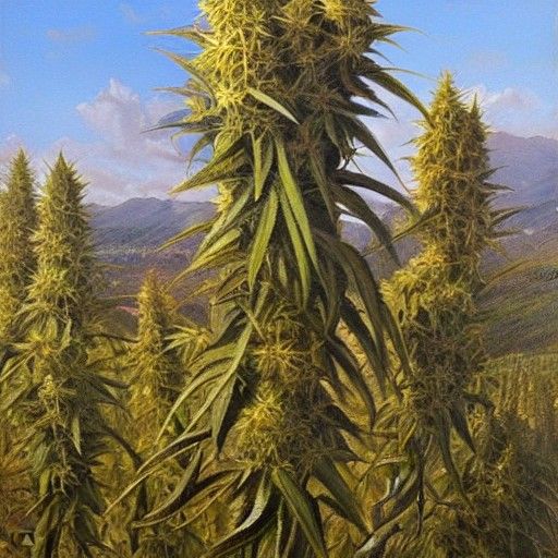Lush Cannabis Oil Painting by Gurney