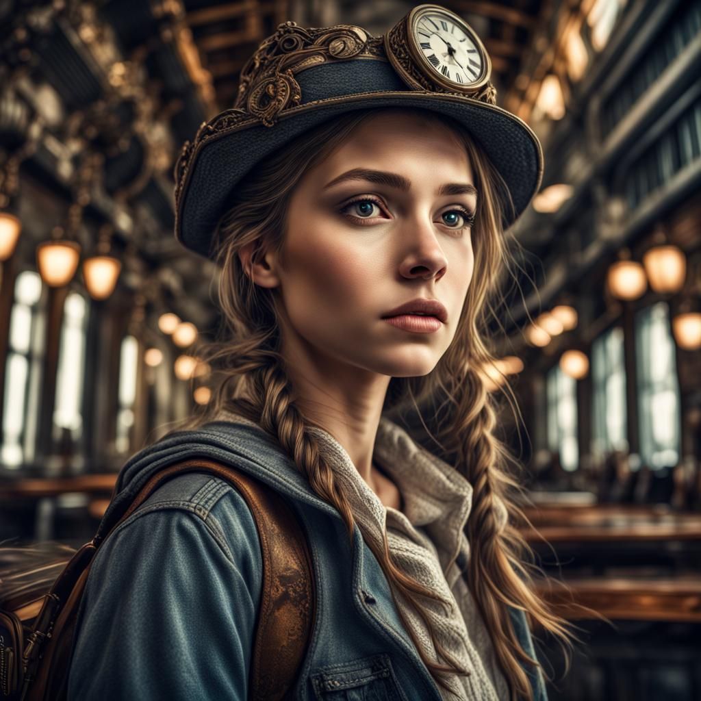 Beautiful time traveler girl