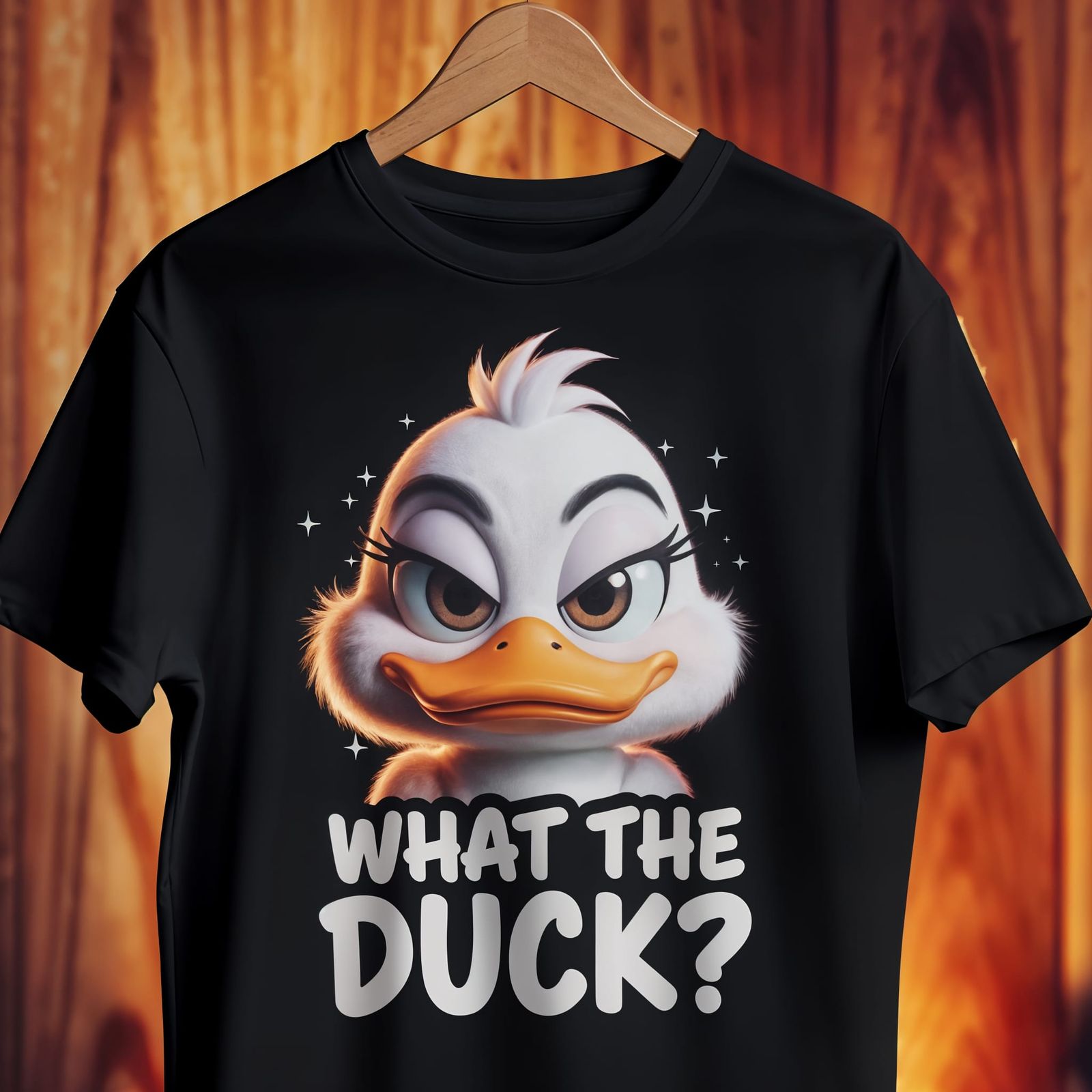 Whimsical Chibi Duck Tee in Cozy Setting