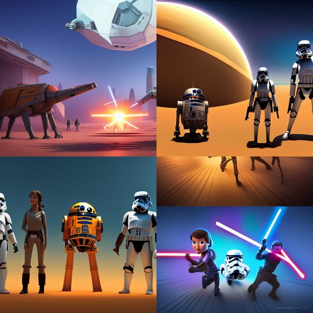 Star Wars Reimagined as 3D Digital Art