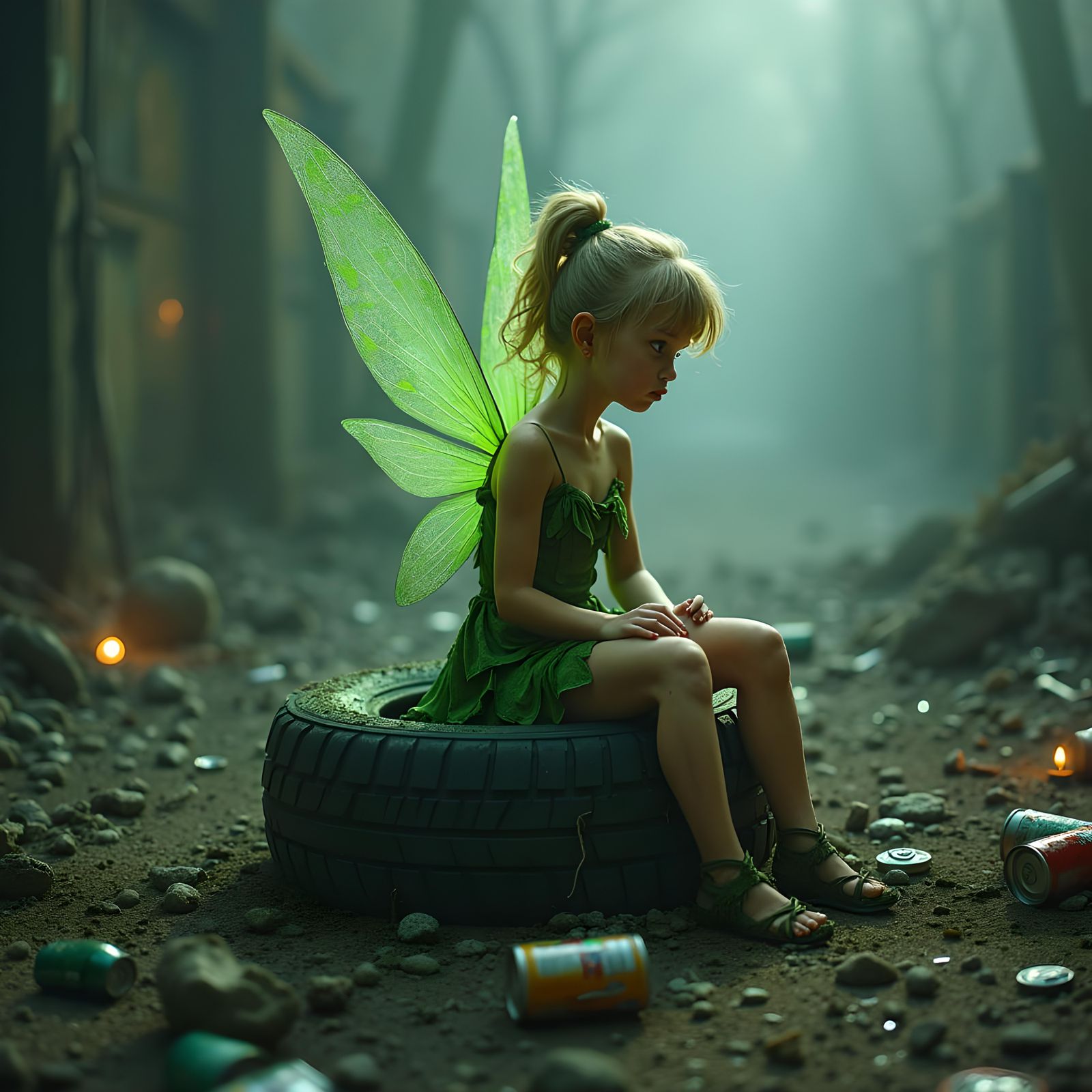Tinkerbell in Trash: A Study in Contrasts