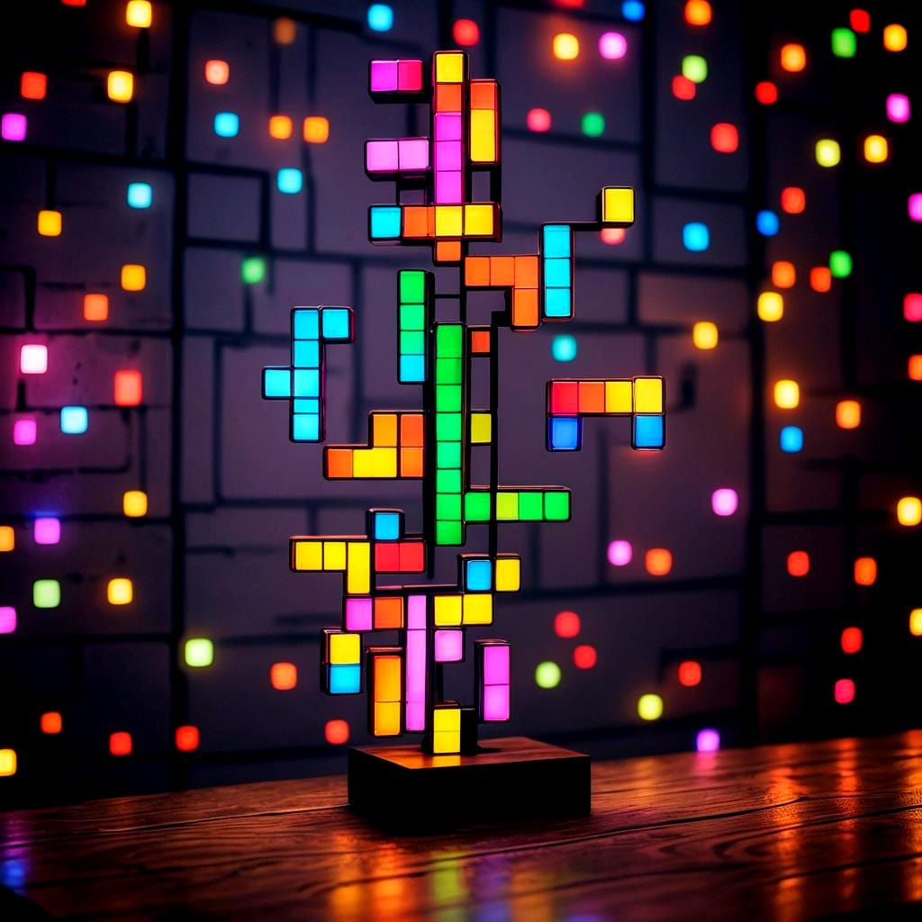 Tetris-Lampe - pixel-art
