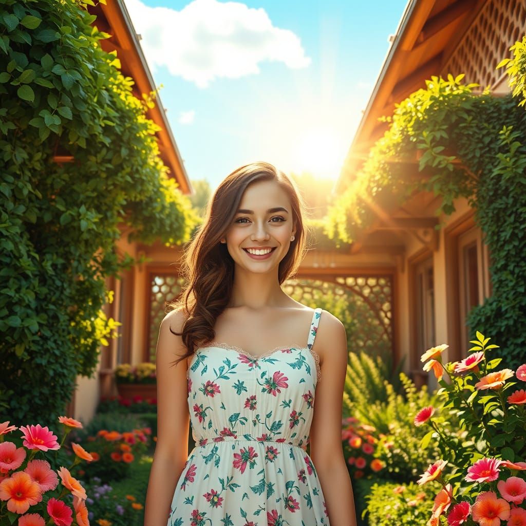 Surreal Summer Whimsy in Vibrant Wes Anderson Style