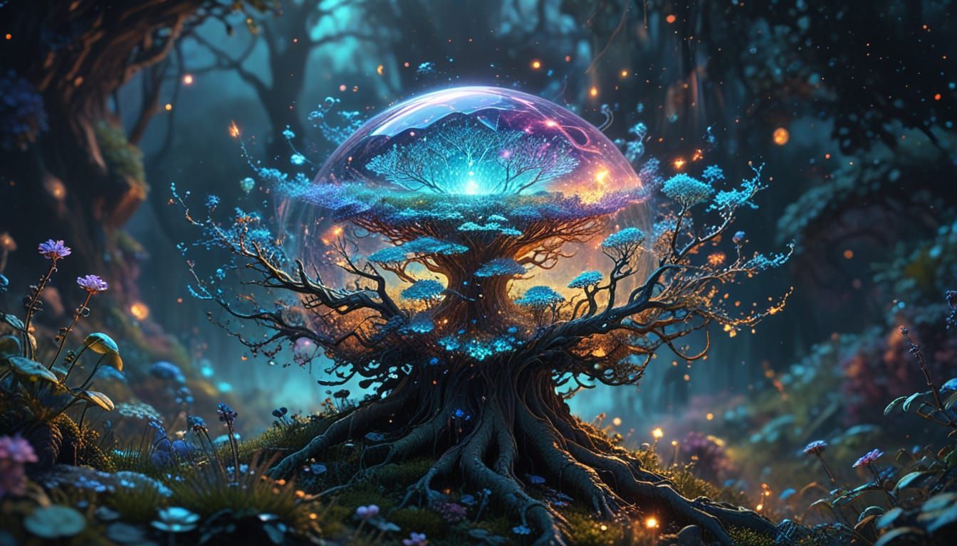 Dreamlike Fusion of Nebula and Steampunk Elements