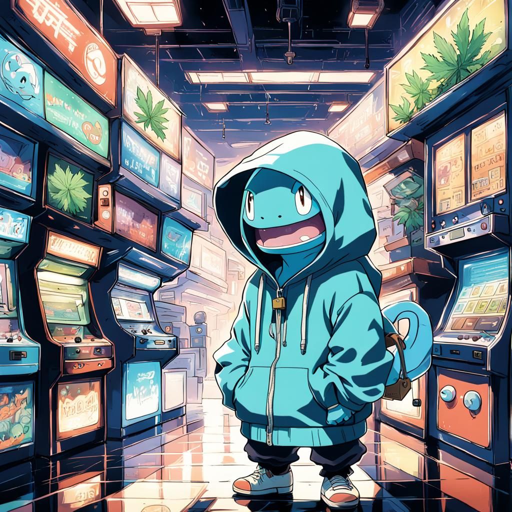 Wobbuffet in Arcade as Anime Key Visual