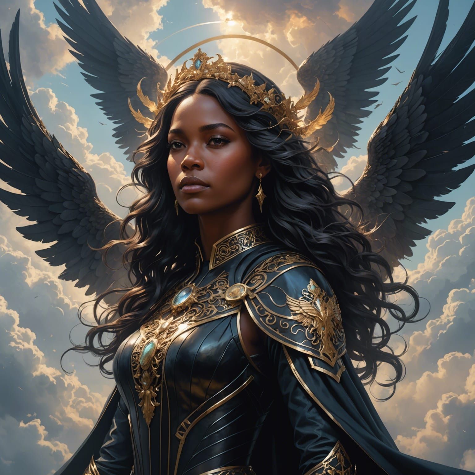 Angels Ascending: Hyperdetailed Digital Art Portrait