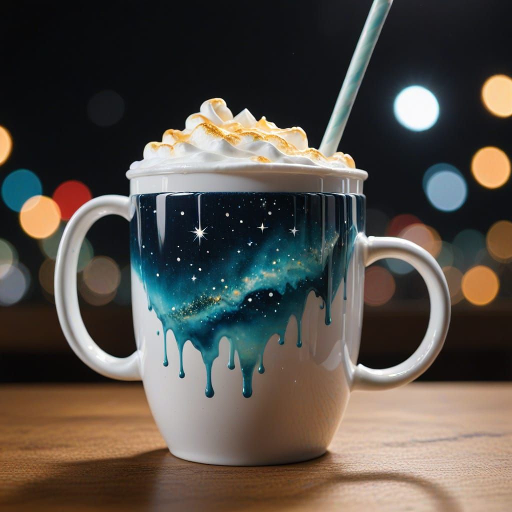 Cosmic Cup Radiates Vibrant Galaxy Energy