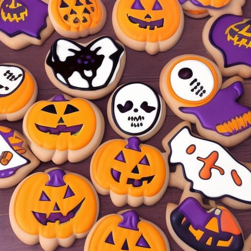 Halloween Cookies in Anime Style