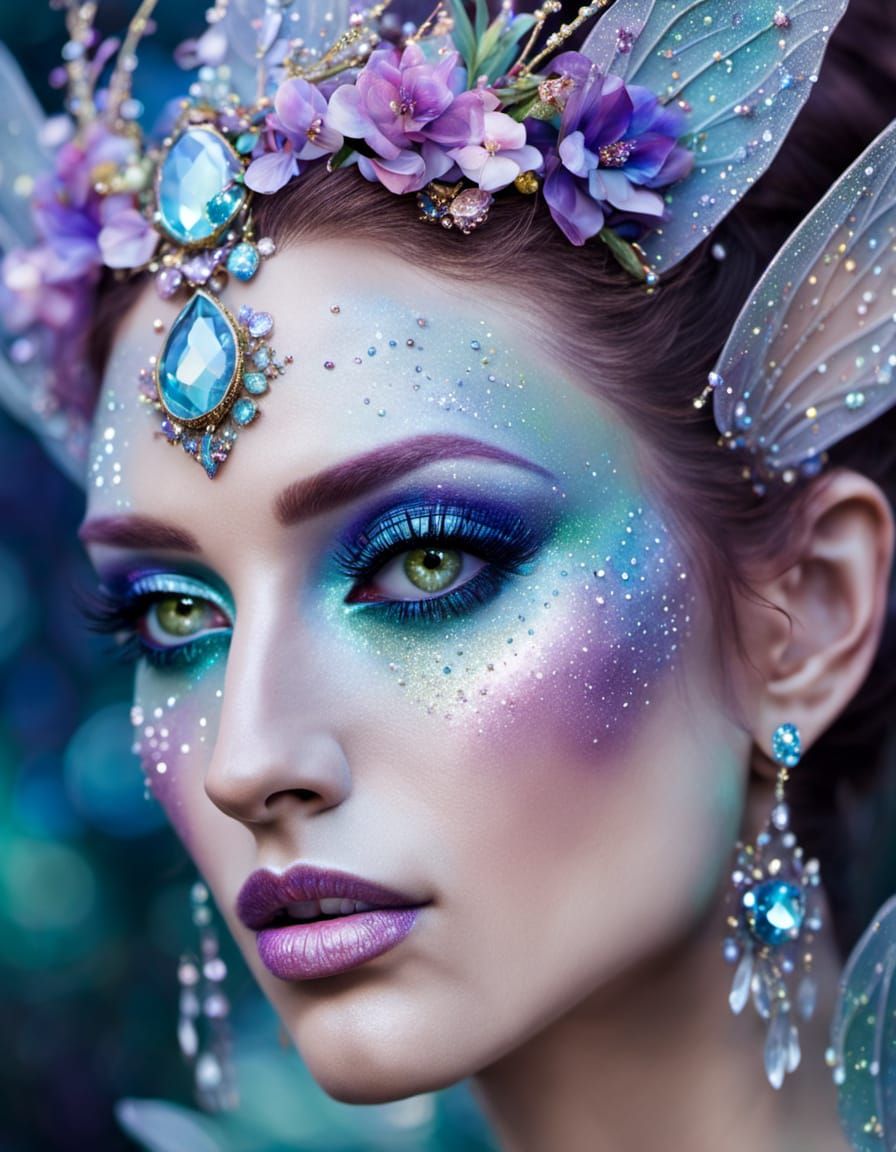 Fairy Nymph Princess Portrait in Fantasy Style