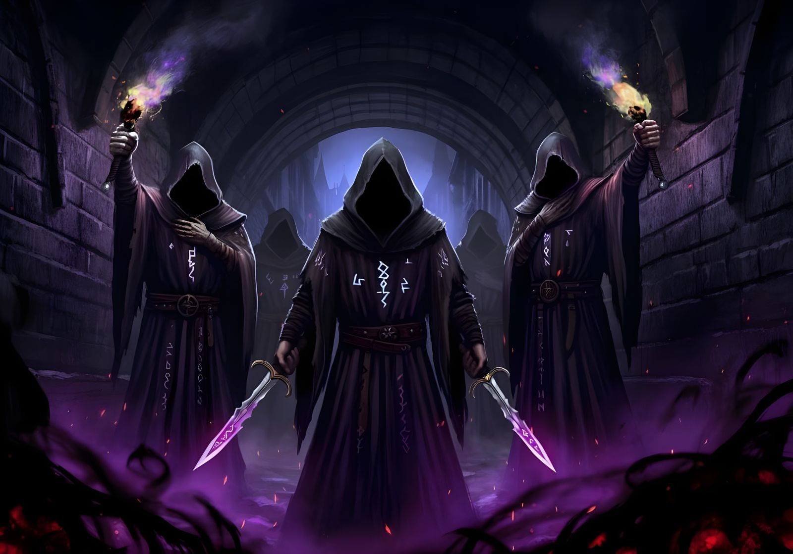 Dark Cultists in Medieval Sewers: D&D Style