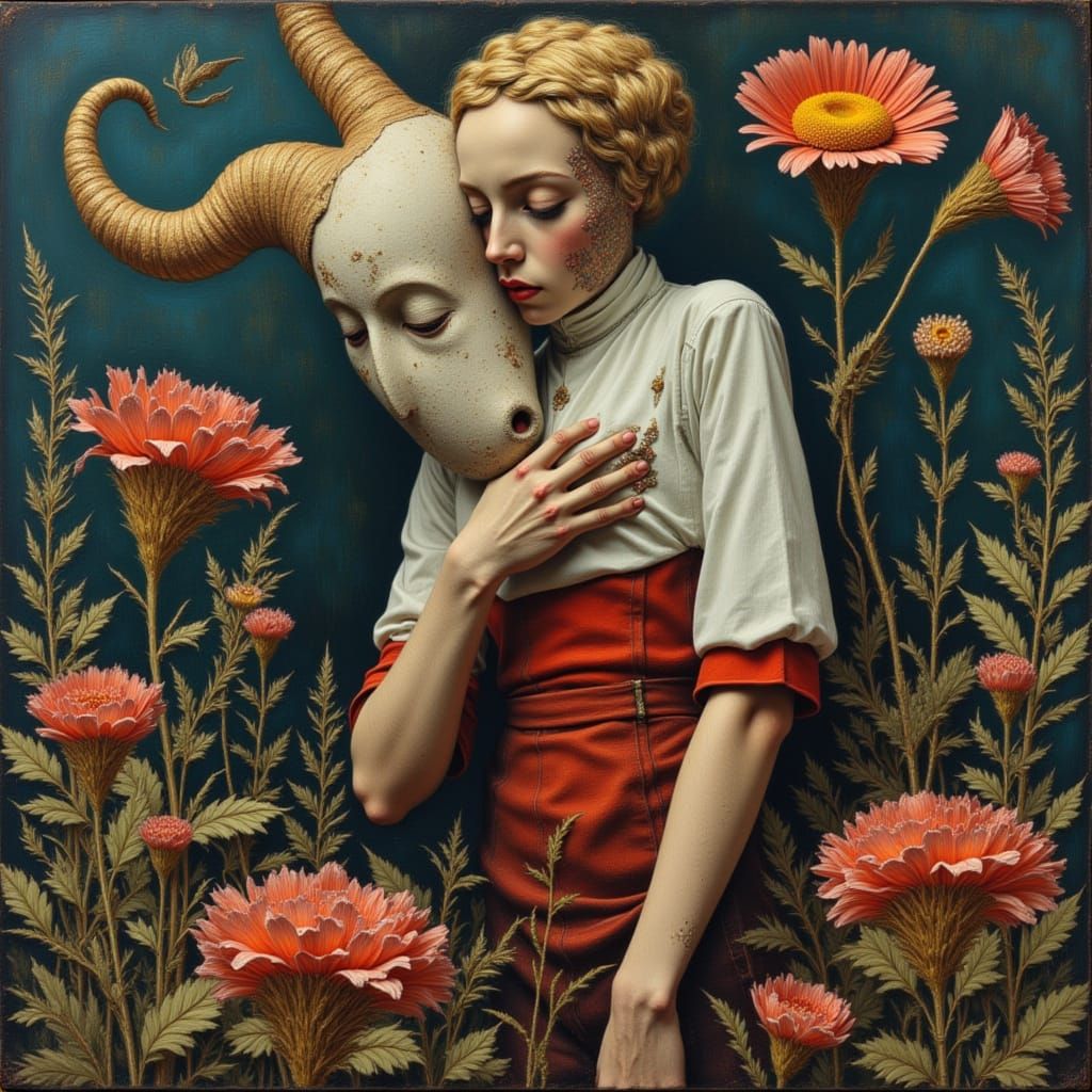 Baroque Quirky Flux on Linen Canvas