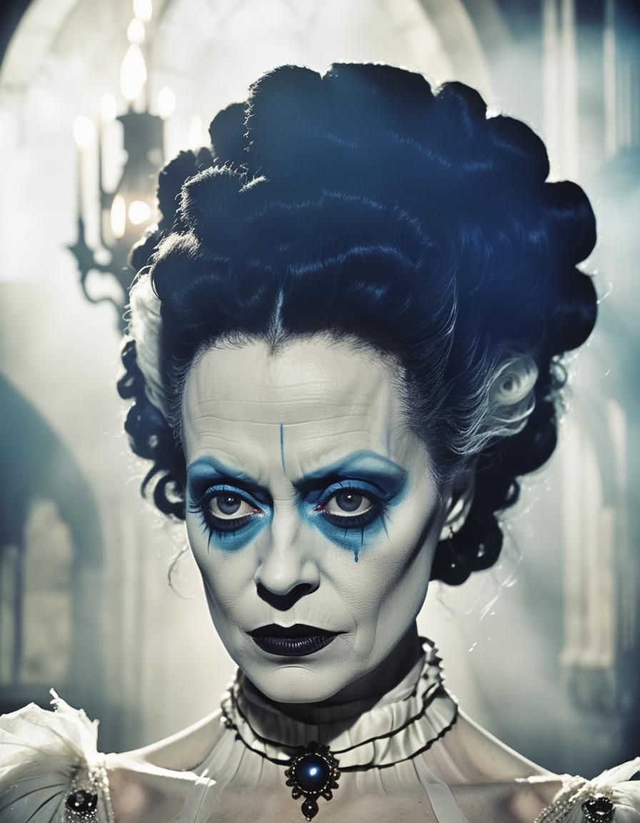 Bride of Frankenstein: Gothic Horror Portrait
