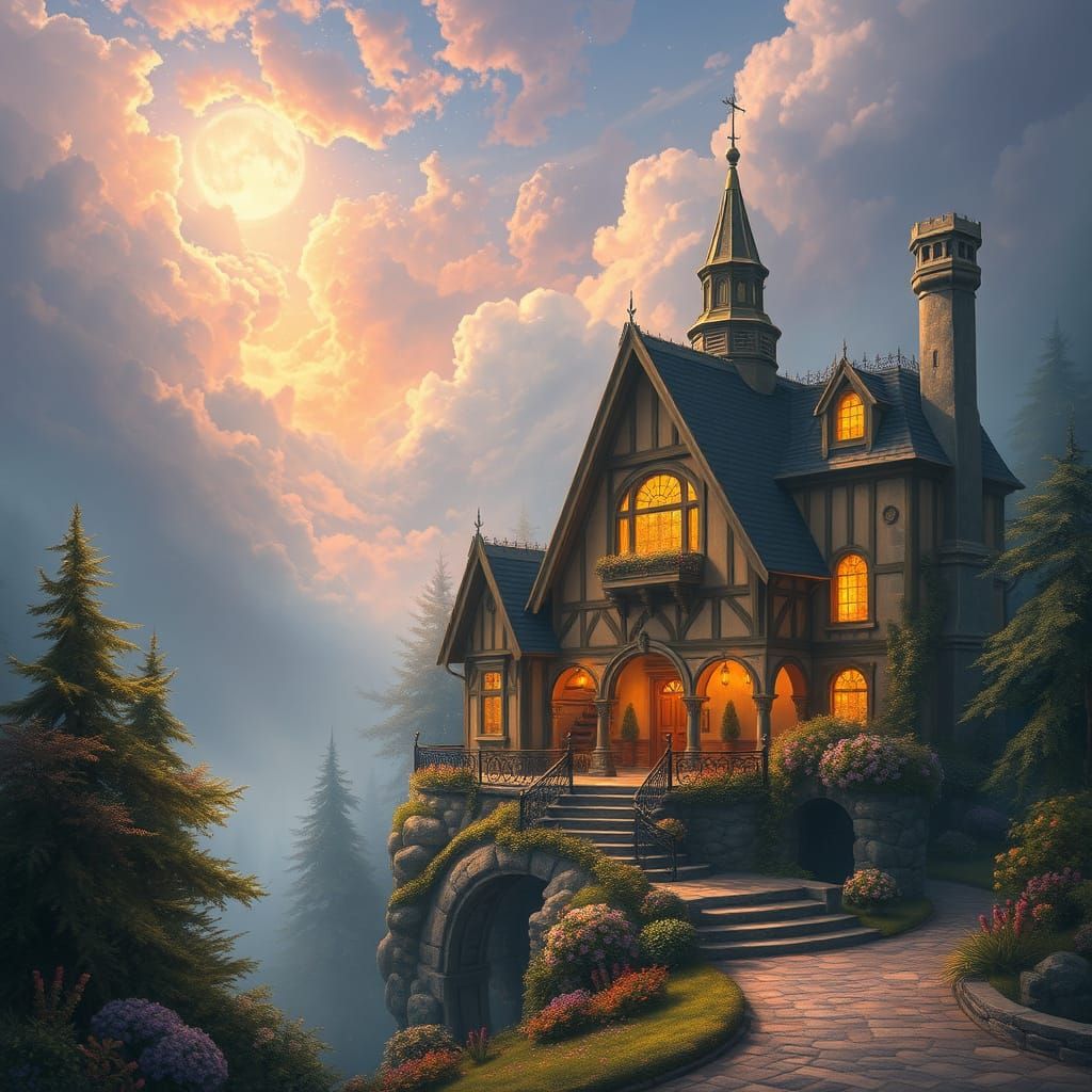 Ethereal Fantasy Home in Spruce Forest