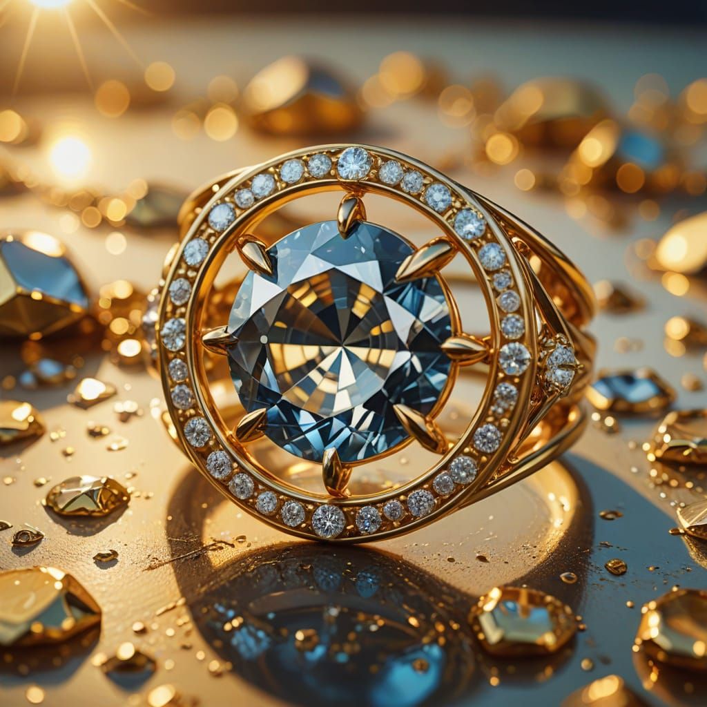 Golden Dreamlike Jewelry Melts in Vibrant Colors