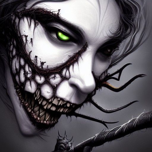 Horrifying Spider in Burton-esque Art Style