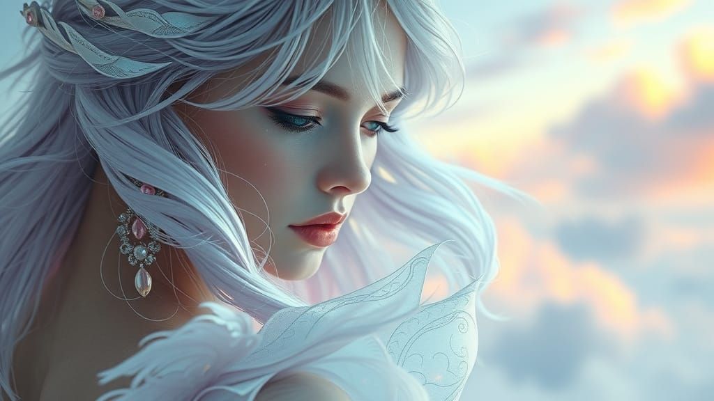 Mystical Fantasy Girl in Whimsical Dreamscapes