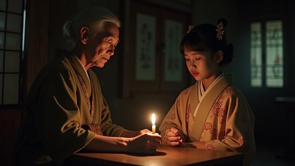 Meiji Era Woman Telling Ghost Story