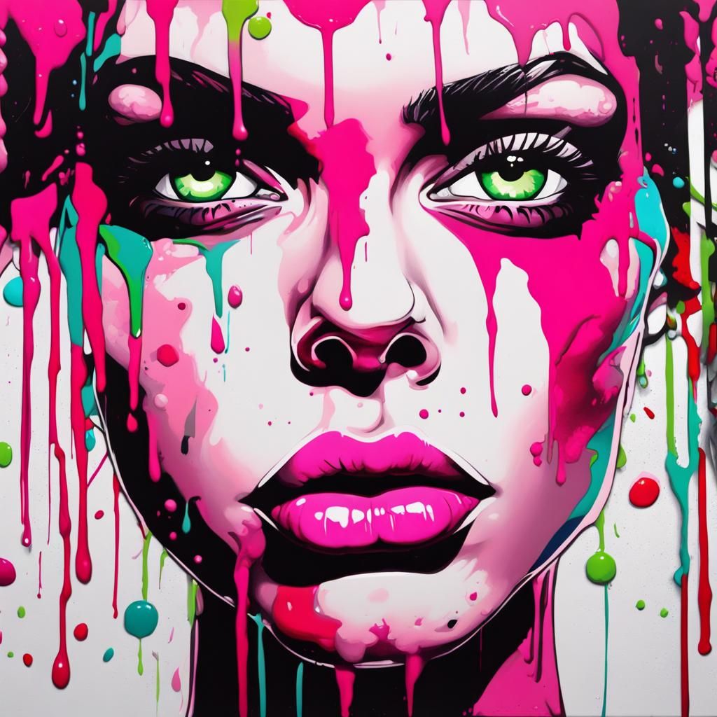 Pop Art Portrait of Ville Valo in Graffiti Style