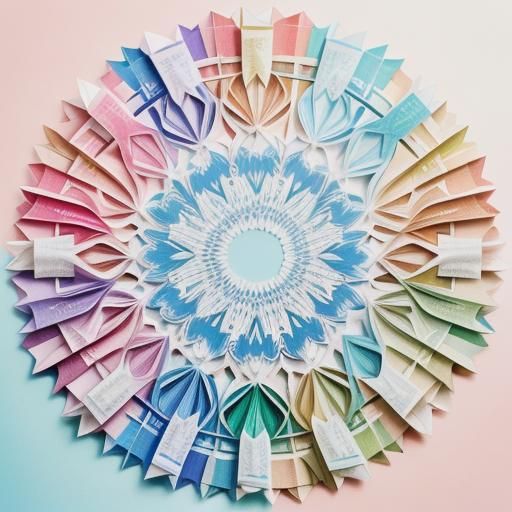 Whimsical Paper Dolls Holding Hands in Dreamy Light