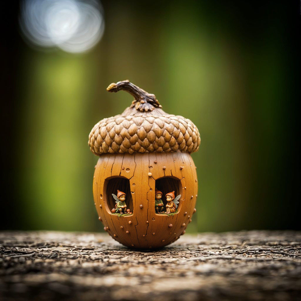 Whimsical Cozy Cottage Scene in Vibrant Watercolor Style