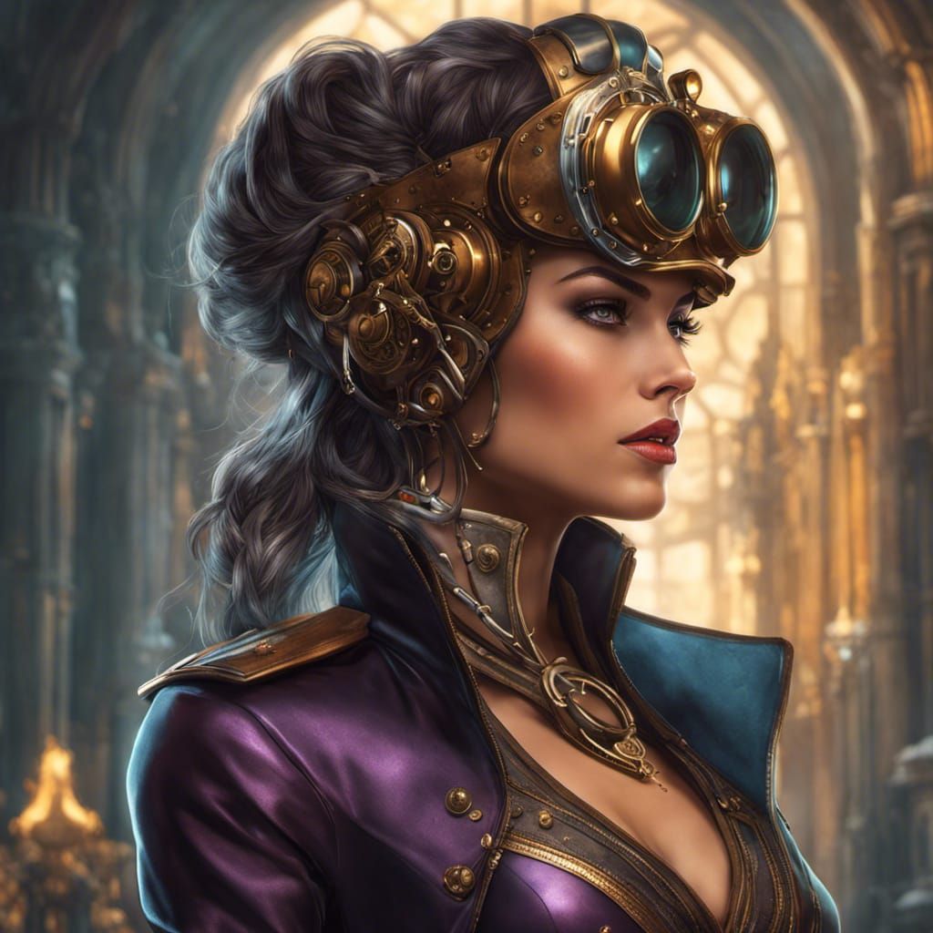 Steampunk Super Villain Mind Control Portrait