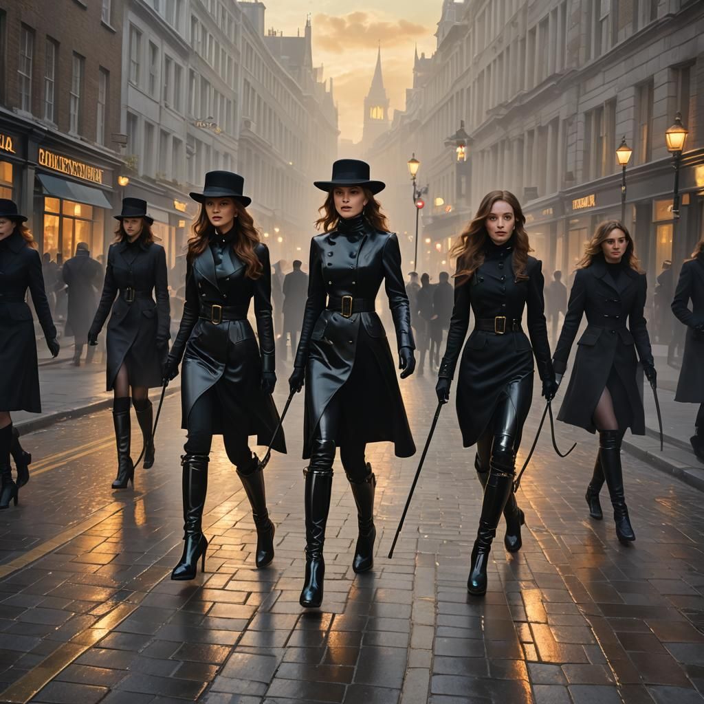 Ethereal Fantasy: Women in Latex on Fleet Street