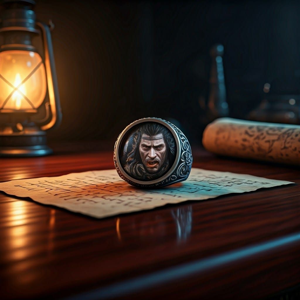 Mystic Runes and Samurai Reflection in Fantasy Art