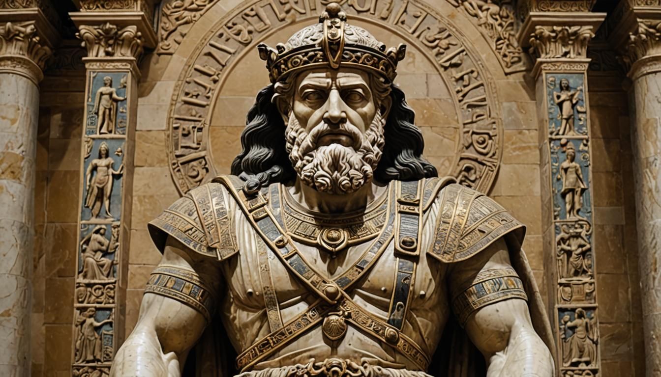 King Solomon in the Temple Palace of Jerusalem