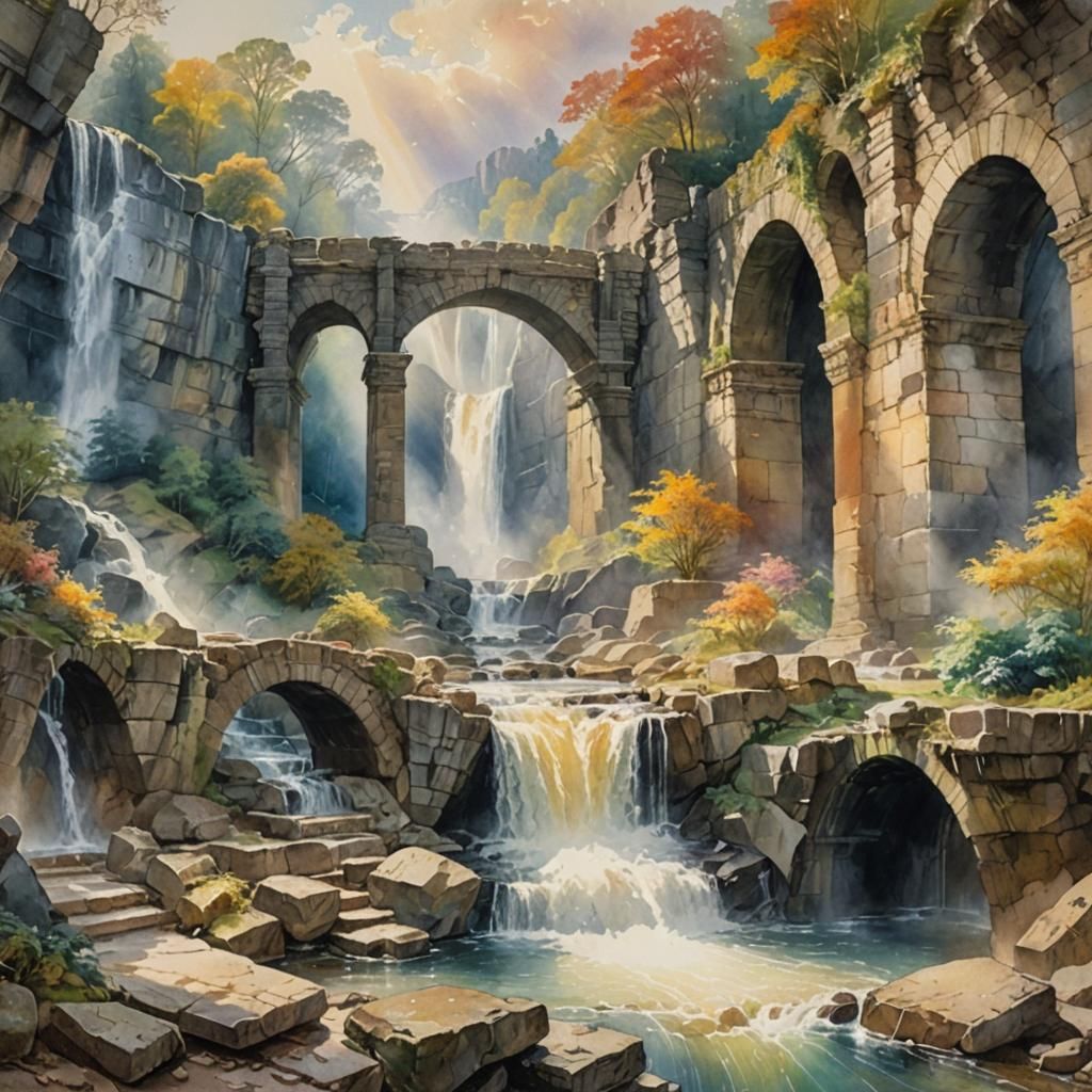 Abandoned Waterfall Palace