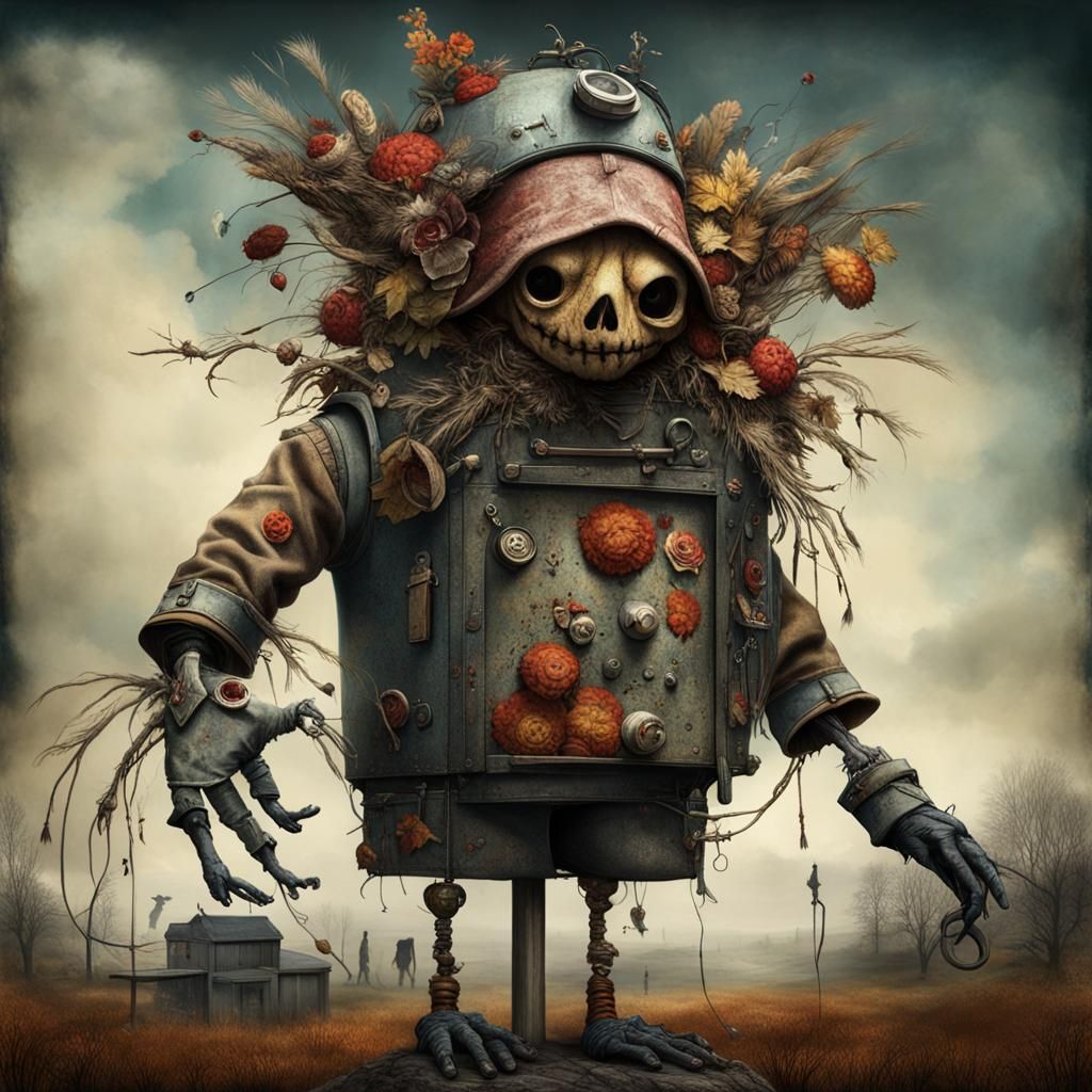 post-industrial scarecrow