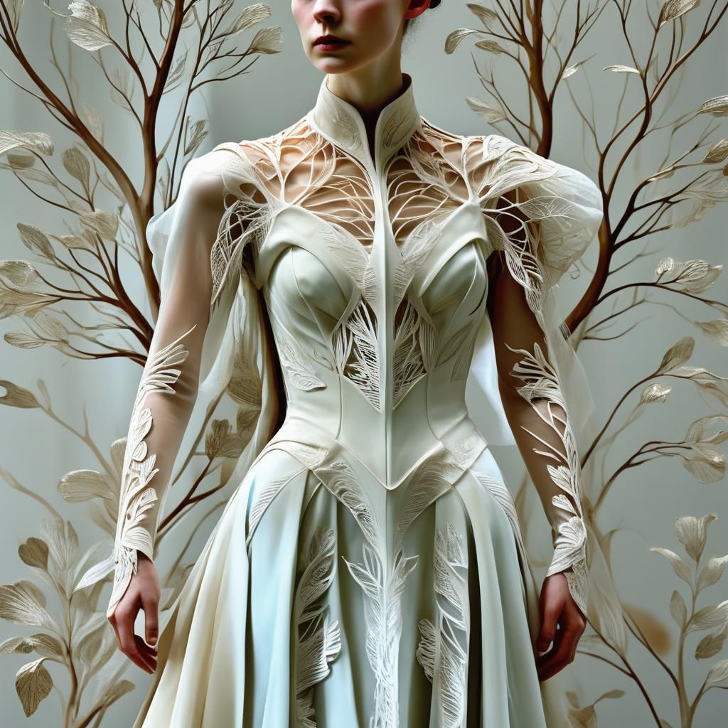 Edwardian Wedding Dress Inspired by Iris van Herpen