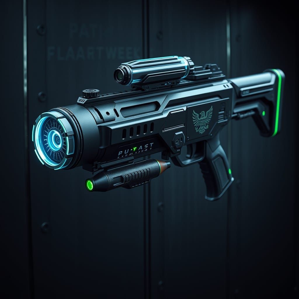 Sleek Futuristic Plasma Rifle in High-Tech Government Style