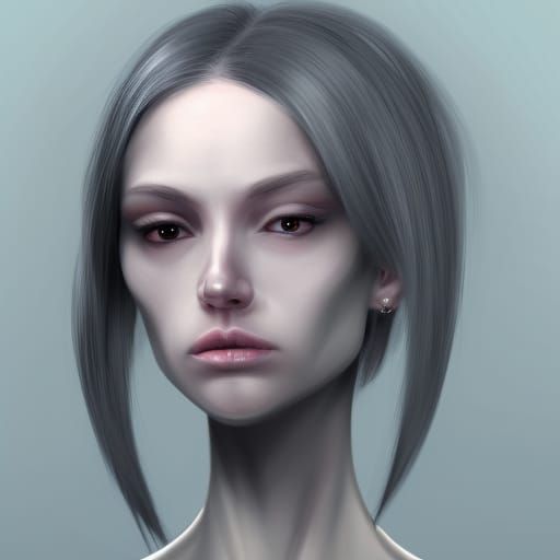 Hyperdetailed Portrait of a Female Alien Creature