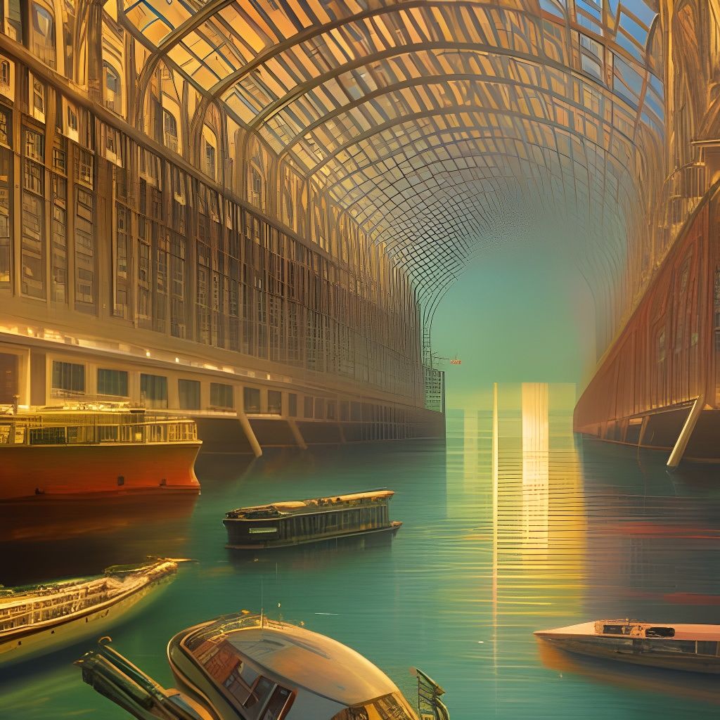 Submarine City of Socialites in Steamnouveau Style