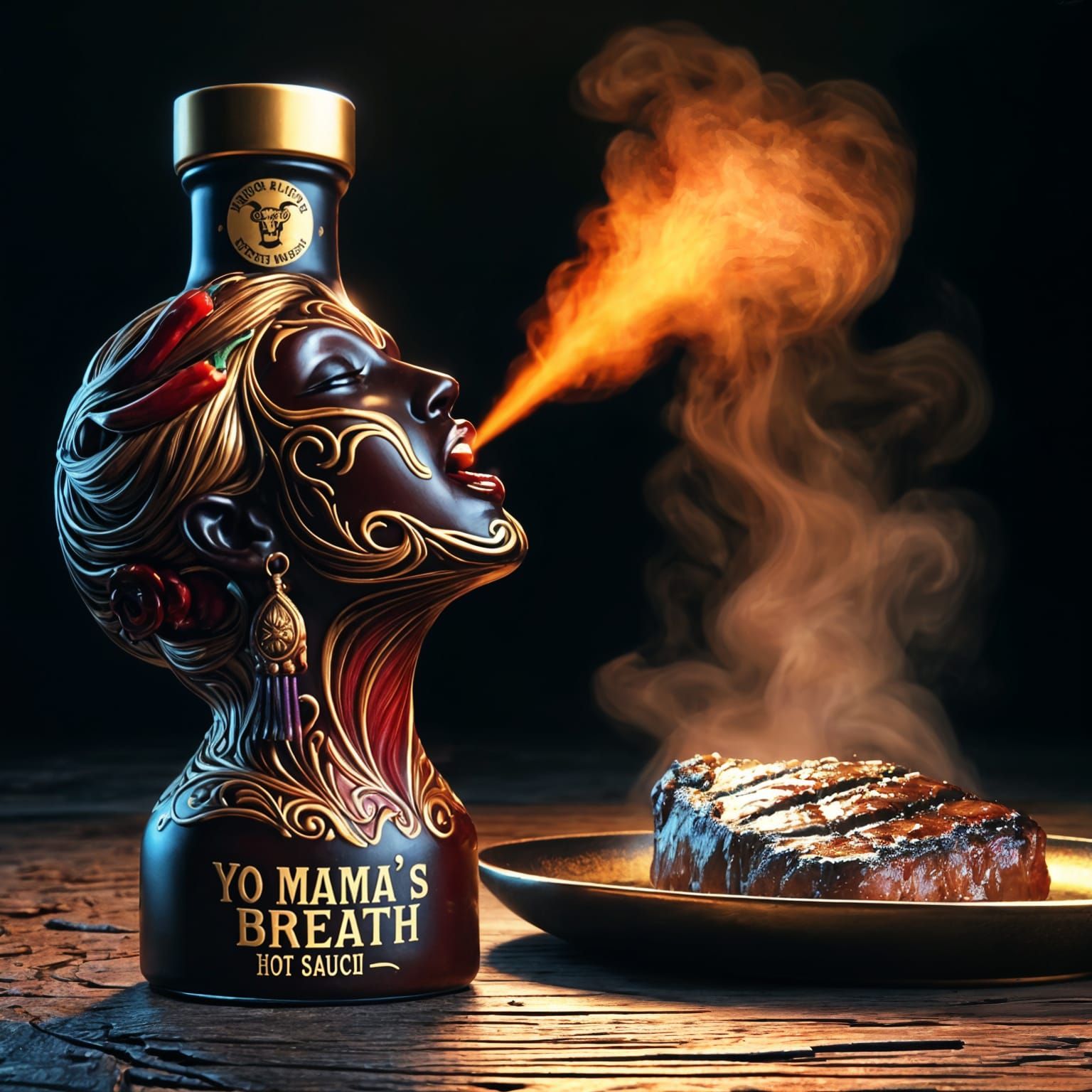Yo Mama's Breath Hot Sauce Product Photography