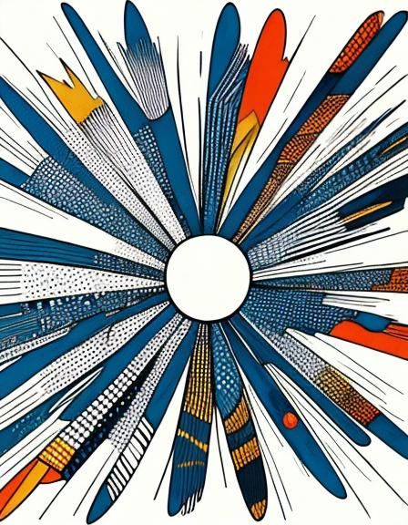 Surreal Whimsical Cat in Minimalist Linocut Style