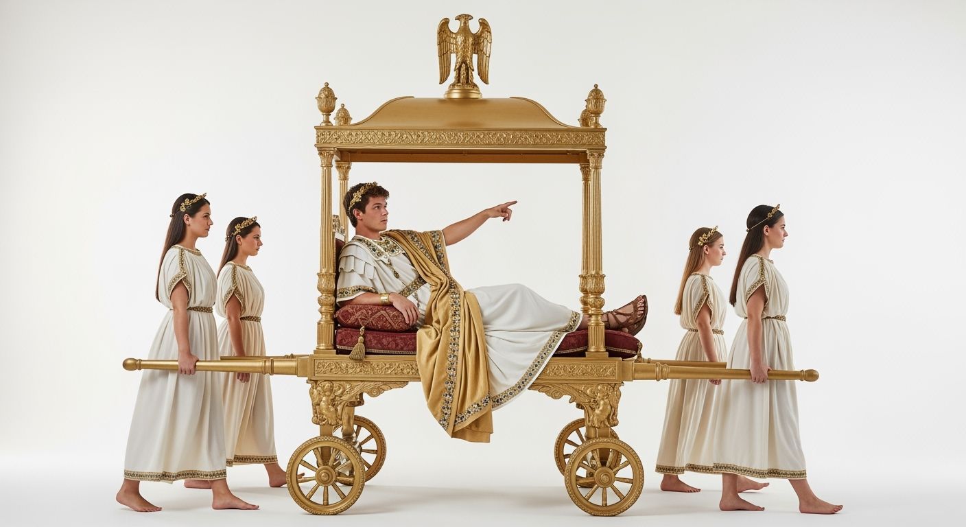Young Emperor on Imperial Sedan Chair