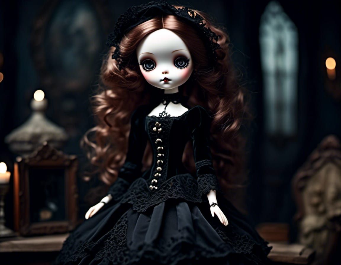 cute gothic doll