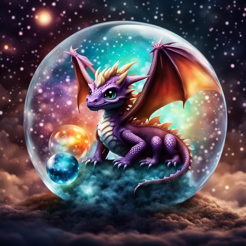 Fantasy Dragon in Crystal Ball Spacescape